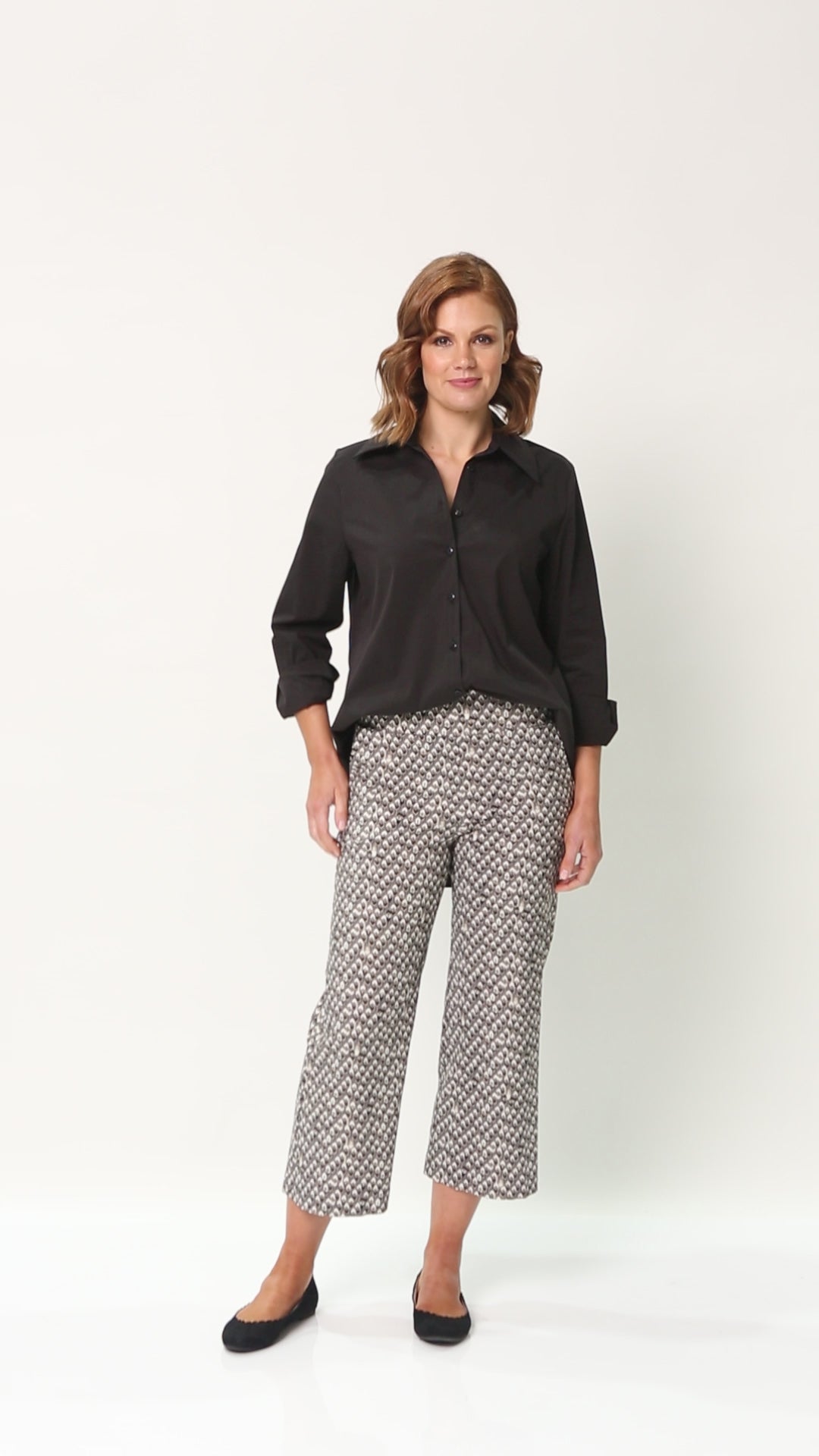 Philosophy Australia Class cotton Women's shirt in black, made in Australia